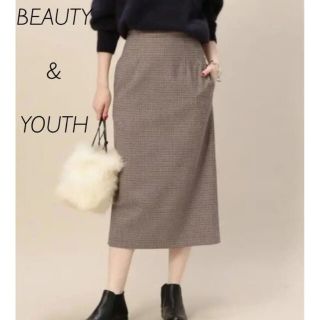 ビューティアンドユースユナイテッドアローズ(BEAUTY&YOUTH UNITED ARROWS)のガンクラブチェック ハイウエストロングスカート(ロングスカート)