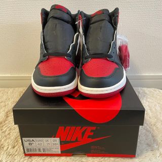 ナイキ(NIKE)のNIKE AIR JORDAN 1 RETRO HIGH OG  BredToe(スニーカー)