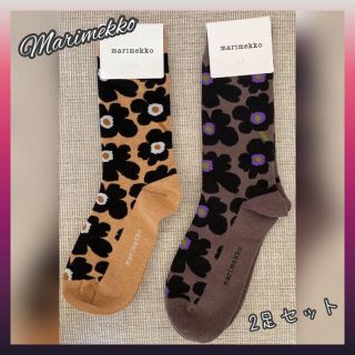 マリメッコ(marimekko)の♡送料無料♡　マリメッコ　値下げ　2足セット　marimekko　ウニッコ柄(ソックス)