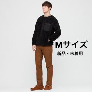 ユニクロ(UNIQLO)の【新品】ユニクロ ファーリーフリースプルオーバー ブラック Mサイズ(スウェット)