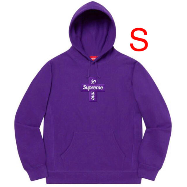 Supreme Cross Box Logo Hooded Sweatshirtpurpleサイズ