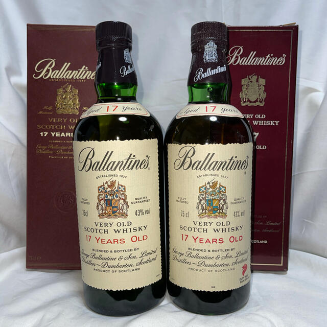 バランタイン 17年 750ml 43％ 古酒 2本 - ウイスキー