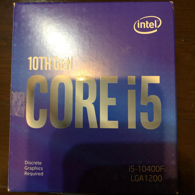 PC/タブレットintel cpu i5 10400f
