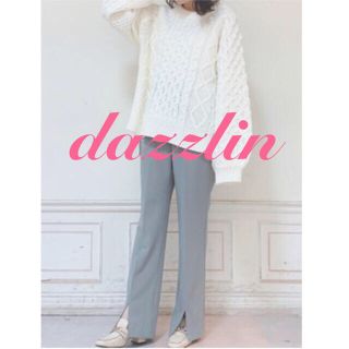 ダズリン(dazzlin)の Dazzlin ダズリン セミフレア センタープレスパンツ グレー(カジュアルパンツ)