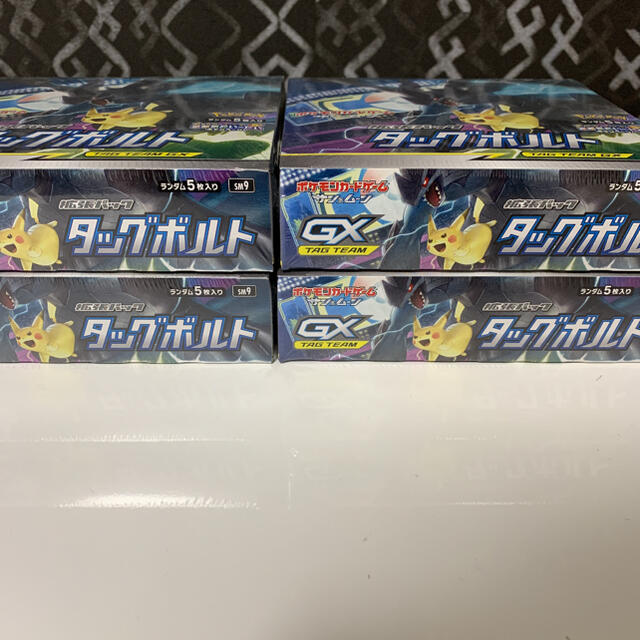 新品未開封　ポケモンカードゲーム　サン&ムーン　タッグボルト4BOXセット