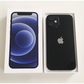 アイフォーン(iPhone)のiPhone 12 mini ブラック 128 GB SIMフリー(スマートフォン本体)