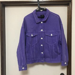 ベルシュカ(Bershka)のデニムジャケット Gジャン 紫　ベルシュカ　ジージャン　ジャケット　コート(Gジャン/デニムジャケット)