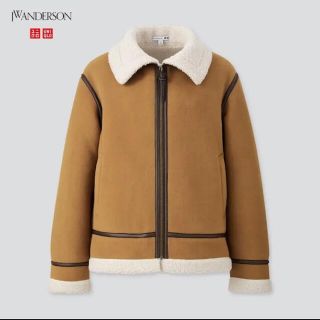 ユニクロ(UNIQLO)のUNIQLO ユニクロ JW ANDERSON ボアフリースブルゾン ブラウン(ブルゾン)