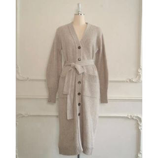 herlipto Belted Wool-blend Long Cardigan