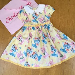 シャーリーテンプル(Shirley Temple)のシャーリーテンプル　ねこワンピース　120  新品タグ付き(ワンピース)