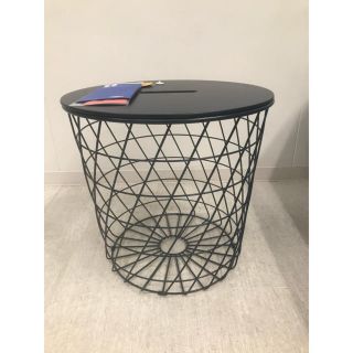 イケア(IKEA)のKVISTBRO クヴィストブロー リビングテーブル収納付き,ブラック,44cm(その他)