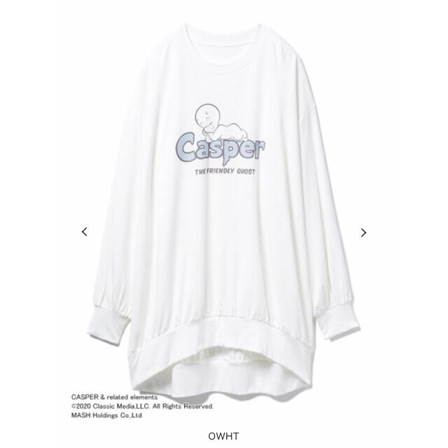 gelato pique(ジェラートピケ)の【完売品】ジェラートピケ CASPER ワンポイントBIGスリーブドレス レディースのルームウェア/パジャマ(ルームウェア)の商品写真