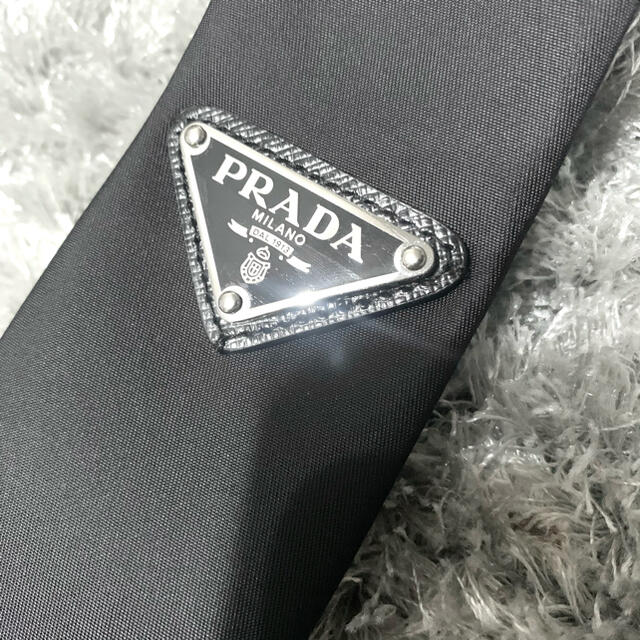 プラダ ナイロン ロゴ ネクタイ prada 黒 完売品