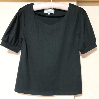 ロペピクニック(Rope' Picnic)の美品　ROPE’ PICNIC Tシャツ カットソー トップス　黒　韓国(カットソー(半袖/袖なし))