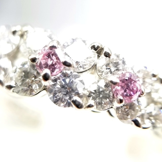 Rainbow様専用♡PT天然ピンクダイアモンド♡リング♡0.118ct レディースのアクセサリー(リング(指輪))の商品写真