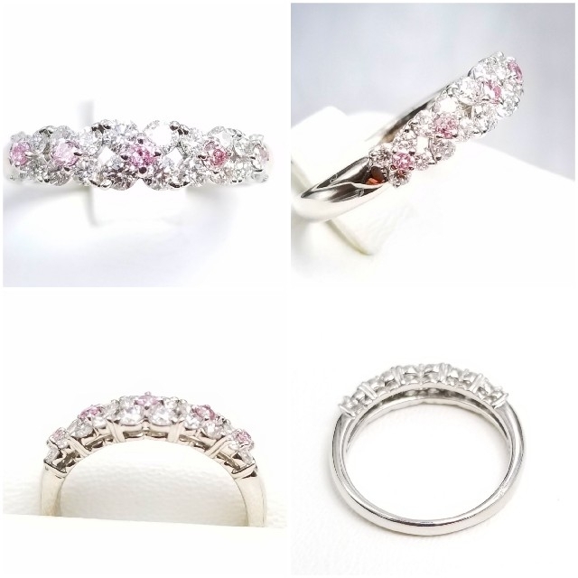 Rainbow様専用♡PT天然ピンクダイアモンド♡リング♡0.118ct レディースのアクセサリー(リング(指輪))の商品写真