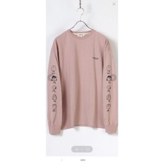 ピーナッツ(PEANUTS)のスヌーピー ロングTシャツ ライトピンク(Tシャツ/カットソー(七分/長袖))