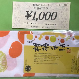 龍馬パスポート　宿泊券　10000円分(宿泊券)