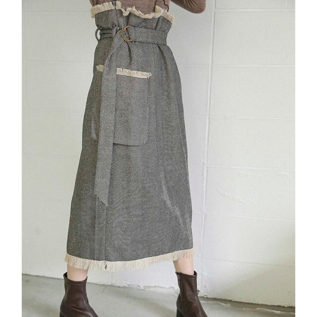SELECT MOCA(セレクトモカ)の【selectMOCA】フリンジウエストマークスカート レディースのスカート(ロングスカート)の商品写真