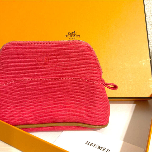 HERMES ボリード ミニミニ ポーチ ハイビスカス-