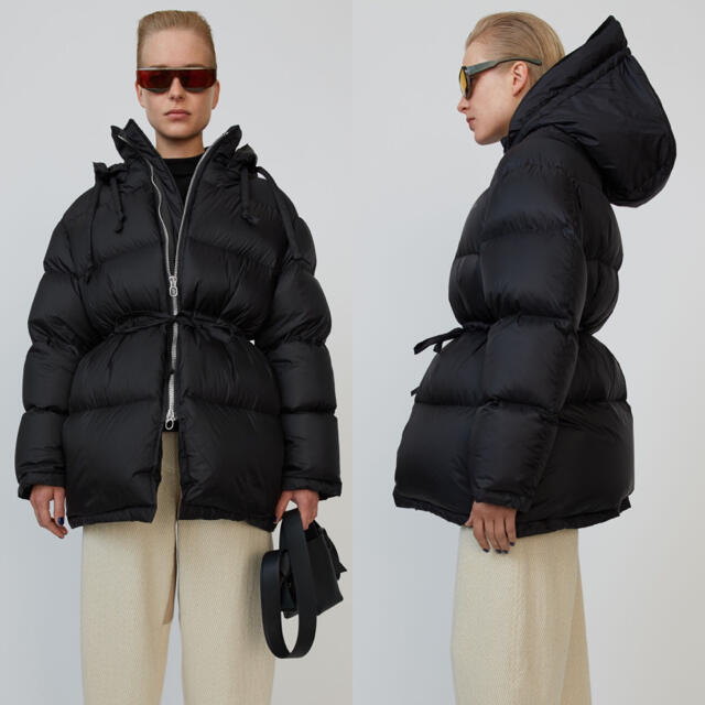 ACNE - アクネストゥディオズ フード付きダウンジャケット 黒 オーバー