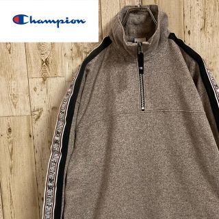 チャンピオン(Champion)の【限定価格】チャンピオン　古着ハーフジップ　サイドライン　スウェット(スウェット)