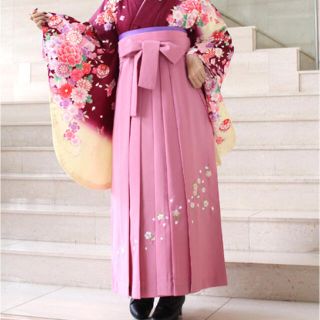 卒業式 刺繍入り袴単品 ピンクhakama-003pk(着物)