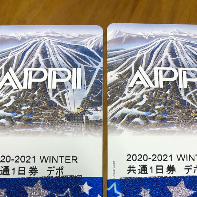 安比 APPI 安比高原スキー場 一日リフト券 2枚セット