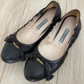 プラダ(PRADA)の最終値下げ　プラダ　PRADA バレエシューズ　フラットシューズ　レザー(バレエシューズ)