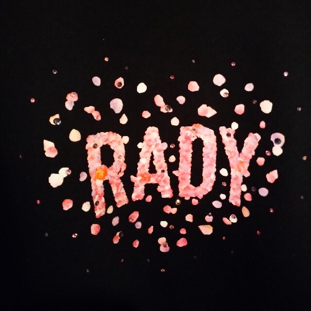 Rady(レディー)のRady ロゴトレーナー ビジュー 花びら ブラック レディースのトップス(トレーナー/スウェット)の商品写真