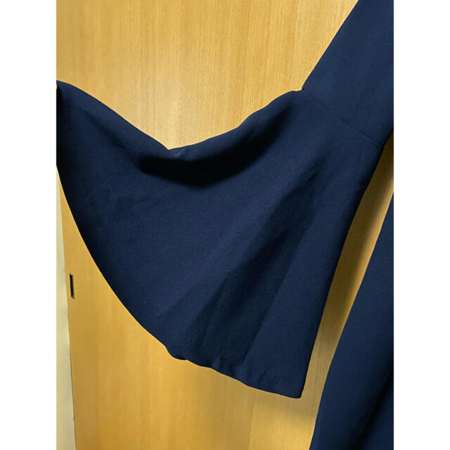 ZARA(ザラ)のZARA Trf bell dress sleeve navy ワンピース レディースのワンピース(ミニワンピース)の商品写真