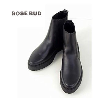 ローズバッド(ROSE BUD)のローズバッド＊サイドゴアショートブーツ ブラック(ブーツ)