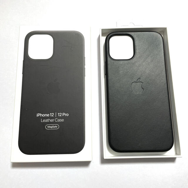 【純正】iPhone12/12pro レザーケース　ブラック Apple