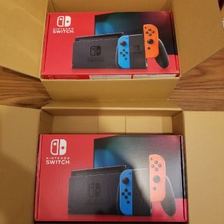 ニンテンドースイッチ(Nintendo Switch)のNintendo Switch ネオン 2台 新品(家庭用ゲーム機本体)