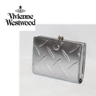 ヴィヴィアンウエストウッド(Vivienne Westwood)の《ヴィヴィアンウエストウッド》箱付新品  口金二つ折り財布 がま口 銀 男女兼用(財布)