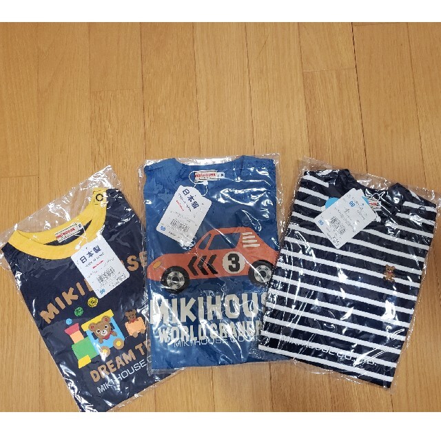 新品　ミキハウス　プッチ～　車　エブミキ　長袖Tシャツ　セット　90