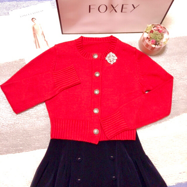 FOXEY(フォクシー)のFOXEY フォクシー美品✨【エンジェルヘアコットン💖カーディガン38】 ルネ レディースのトップス(カーディガン)の商品写真