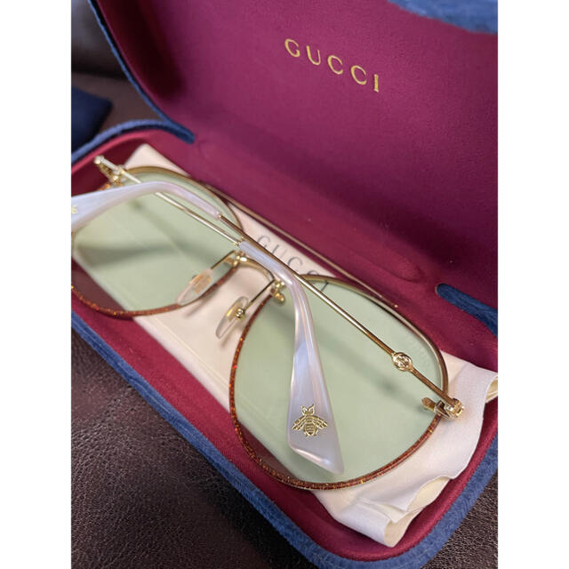 Gucci - GUCCIグッチ カラーレンズ サングラス 伊達メガネ 薄い