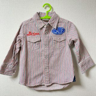 エフオーキッズ(F.O.KIDS)のエフオーキッズ　ロゴチェックシャツ　80(シャツ/カットソー)