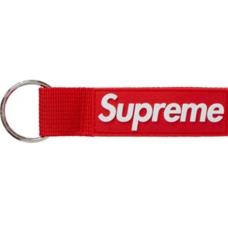 シュプリーム(Supreme)のSUPREME シュプリーム WEBBING KEYCHAIN キーホルダー 赤(キーホルダー)