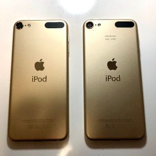 アイポッドタッチ(iPod touch)のiPod touch 6 16GB 64GB ゴールド 2台セットジャンク(ポータブルプレーヤー)