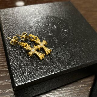 クロムハーツ(Chrome Hearts)のクロムハーツ ベビーファット クロス ピアス 22K パヴェダイヤ セット(ピアス(両耳用))