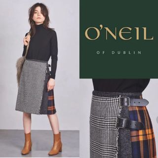 オニール(O'NEILL)のO'NEILofDUBLINオニールオブダブリン別注パッチワークスカートS〜M(ひざ丈スカート)