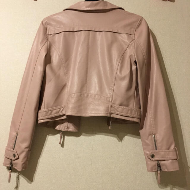 ライダースジャケット  L ピンク 値下げ‼️ レディースのジャケット/アウター(ライダースジャケット)の商品写真