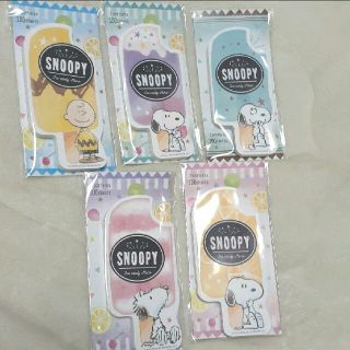 スヌーピー(SNOOPY)のスヌーピー　アイスキャンディー　メモ帳　5個セット(ノート/メモ帳/ふせん)