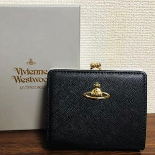 ヴィヴィアンウエストウッド(Vivienne Westwood)のヴィヴィアンウエストウッド がま口　財布　2つ折り　ブラック　黒　(財布)