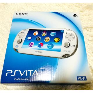 プレイステーションヴィータ(PlayStation Vita)の☆本体未使用☆ PSVita PCH-1000 ZA02 クリスタルホワイト (家庭用ゲーム機本体)