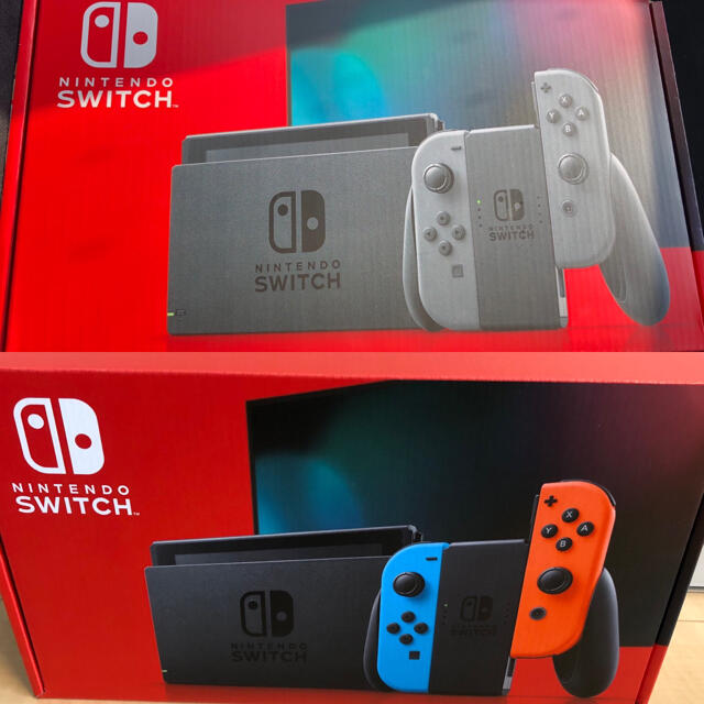 新品未開封　任天堂　ニンテンドースイッチ　ネオンブルー  レッド　グレー　2台