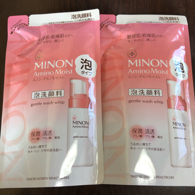 MINON(ミノン)のミノンアミノモイストジェントルウォッシュホイップ詰め替え130ml2個 コスメ/美容のスキンケア/基礎化粧品(洗顔料)の商品写真