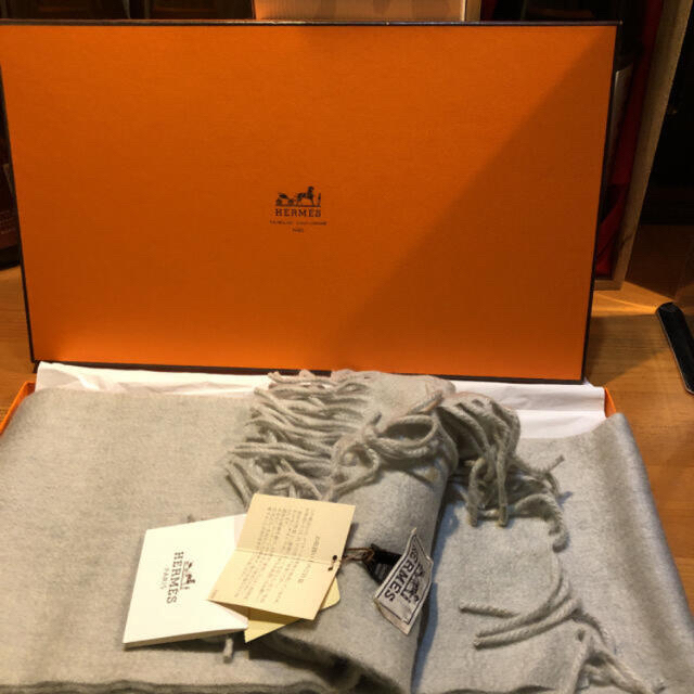 新品未使用　HERMES エルメス　カシミヤマフラー